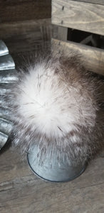 Cream Feather Mink Pom