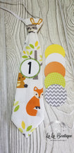 Load image into Gallery viewer, Foxy Forest Bright Milestone Tie Set